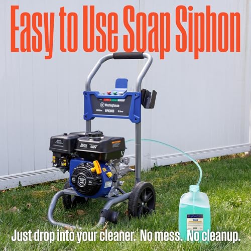 Westinghouse WPX3400 Gas Pressure Washer, 3400 PSI and 2.6 Max GPM, Onboard Soap Tank, Spray Gun and Wand, 5 Nozzle Set, for Cars/Fences/Driveways/Homes/Patios/Furniture - Image 4