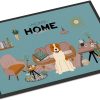 Caroline’s Treasures CK7894MAT Central Asian Shepherd Dog Sweet Home Doormat 18×27 Front Door Mat Indoor Outdoor Rugs for Entryway, Non Slip Washable Low Pile, 18H X 27W