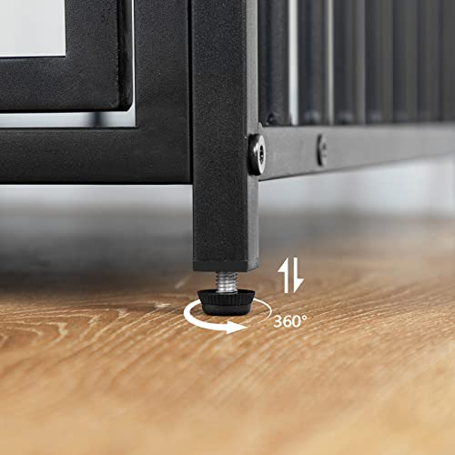 HOOBRO Dog Crate Furniture, Wooden Dog House, Decorative Dog Kennel with Drawer, Indoor Pet Crate End Table for Small Dog, Steel-Tube Puppy Cage, Chew-Proof, Greige BG01GW03 - Image 10