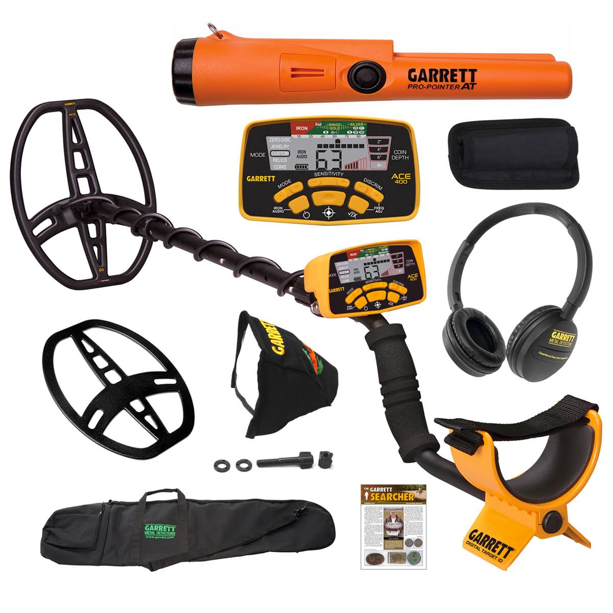 Garrett Ace 400 Metal Detector with Waterproof Coil Pro-Pointer at and Carry Bag - Image 6
