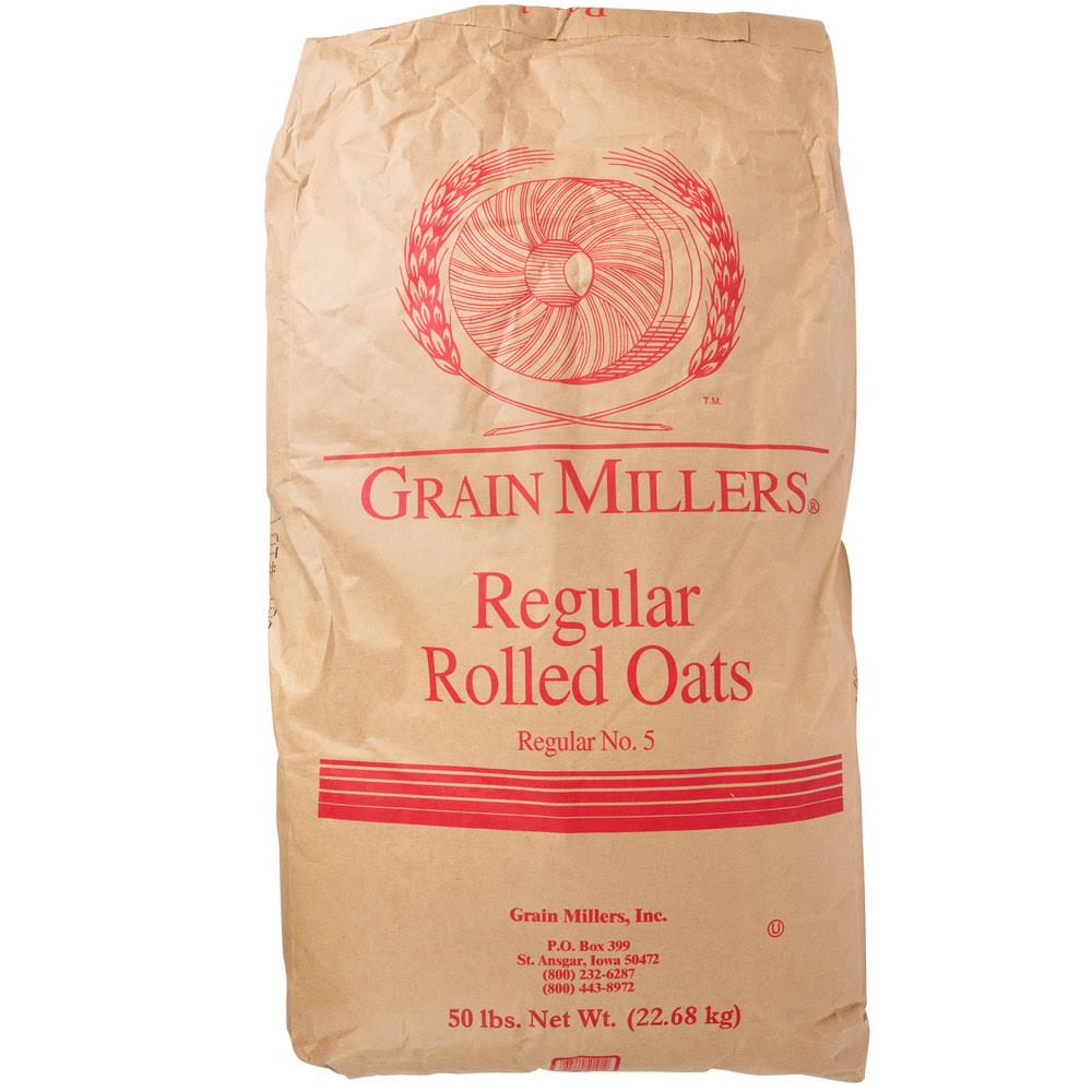 Grain Millers Regular Rolled Oats – 50 lb bag