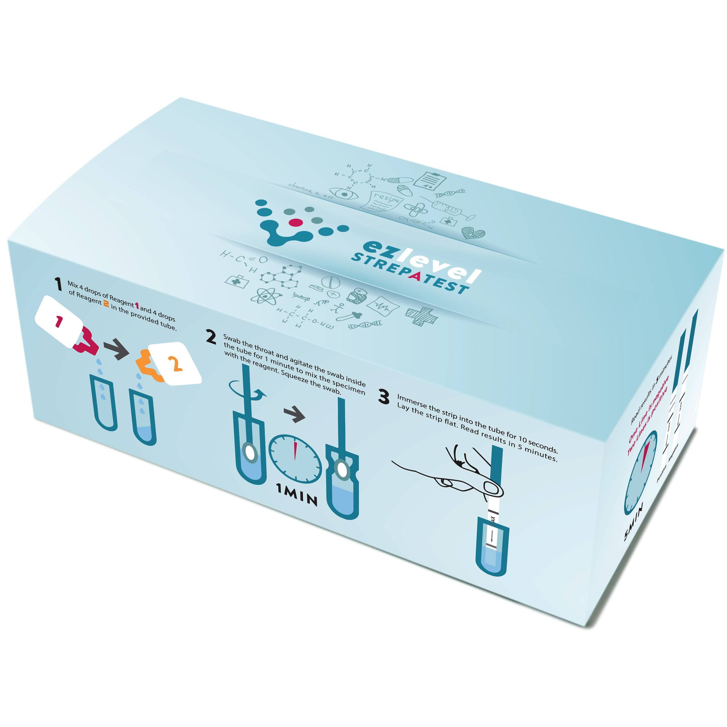 EZ Level Strep A Test Strips Kit for Strep Throat Testing (25 Tests) - Image 6