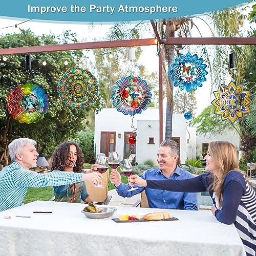 Hummingbird Wind Spinner – Hummingbird Gift for Women Men, Metal Wind Spinners for Outdoor & Indoor Decoration 12in 3D Hanging Bird Wind Catcher Unique Garden Decor Kinetic Yard Art Ornament - Image 9