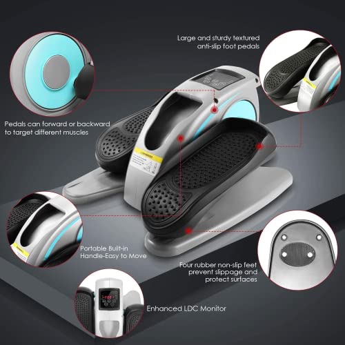 ANCHEER Under Desk Elliptical Machine – Quiet Pedal Exerciser for Seniors, Office & Home, Low-Impact Seated Leg Workout Equipment, Smart LCD Display, Remote Control - Image 12
