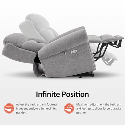 MCombo Triple Motor Power Lift Recliner Chair with Massage and Lumbar&seat Heating, Rolled Arms, Adjustable Headrest for Elderly People, Fabric 7888 (Coffee, Medium) - Image 25